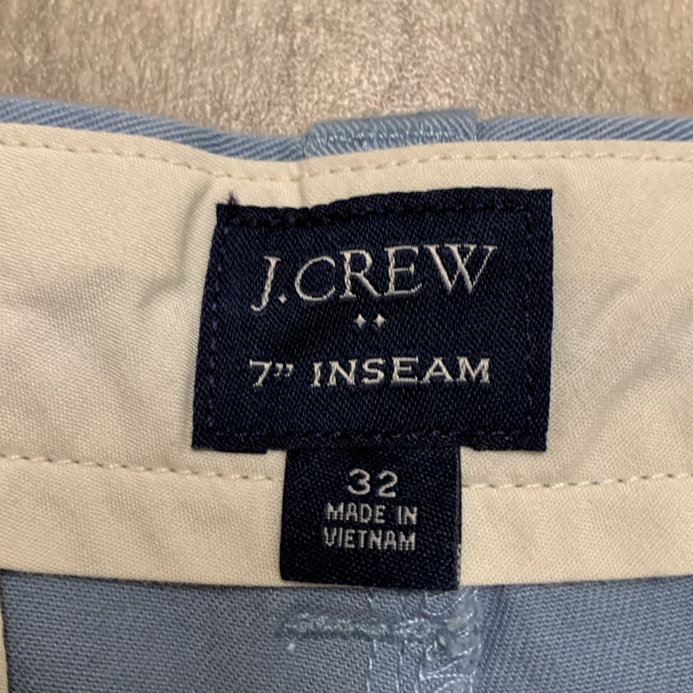 Mens J. Crew Light Blue Flat Front Casual Chino‎ Shorts - Picture 4 of 5